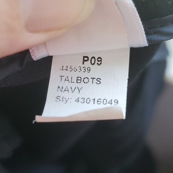 TALBOTS SIGNATURE FIT NAVY BLUE STRAIGHT LEG PANTS OFFICE WORK STRETCH SIZE 4 - Picture 7 of 8